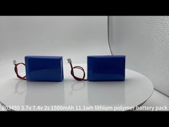 Επαναφορτιζόμενη μπαταρία λιθίου πολυμερούς 803450-2s 7.4v 1500mAh