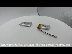 502030 3.7v 250mAh επαναφορτιζόμενη κυψέλη μπαταρίας λιθίου