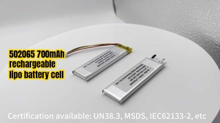Επαναφορτιζόμενη μπαταρία LP502065 3,7V 700mAh μπαταρία lipo με 10K NTC