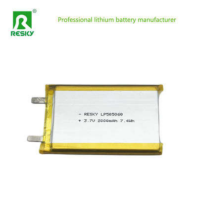 Αγορά Δύναμη Λιθίου Πολυμερή μπαταρία Κελίδα 505060 2000mAh 7.4wh 3.7V Για ιατρική συσκευή διαδικτυακή κατασκευή