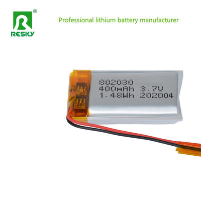 Αγορά Λιθιοπολυμερή μπαταρία 802030 3.7V 400mAh Λίπο μπαταρίες για GPS Tracker online manufacture