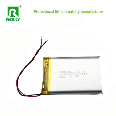 Αγορά 854565 Λιθιοπολυμερή μπαταρία Κελίδα 3400mAh 3.7V Πορτοφόλι Λιποπολυμερή μπαταρίες online manufacture