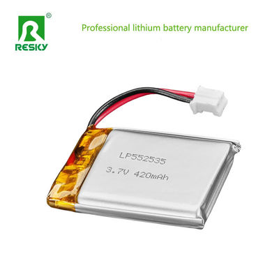 Αγορά 552535 3.7v 7.4v 420mAh 430mAh Λιθιοϊονική μπαταρία Συνεχή ρεύμα εκφόρτισης 0.5c Μέγιστο ρεύμα εκφόρτισης 1c διαδικτυακή κατασκευή
