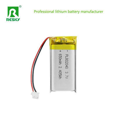 Αγορά Solar Lithium Cell 802040 3.7V 650mAh Rechargeable Lithium Ion Polymer Battery For Bauty Device διαδικτυακή κατασκευή