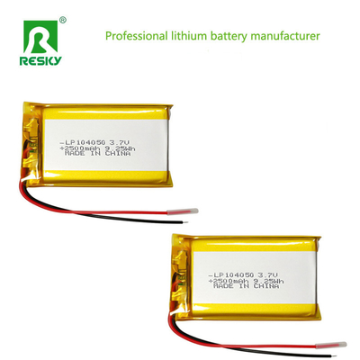Αγορά Λιθιοϊονική μπαταρία 104050 3.7v 7.4v 2500mAh 9.25wh επαναφορτιζόμενη μπαταρία πολυμερούς λιθίου για ακουστικά διαδικτυακή κατασκευή