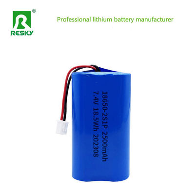 Αγορά Lithium Ion Battery 18650 2s 7.4V 2500mAh 18.5wh Li-ion Rechargeable Batteries διαδικτυακή κατασκευή