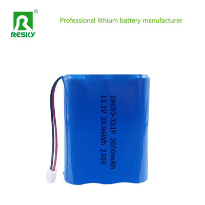 Αγορά 18650 Batteries 11.1V 3s 2600mAh 28.86wh Rechargeable Li-ion Lithium Ion Battery Pack διαδικτυακή κατασκευή
