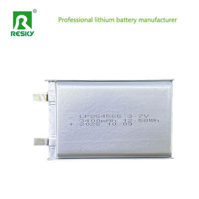 Αγορά Power Lithium Cell 854565 3.7V 3400mAh 12.58wh Solar Lithium Ion Polymer Battery Pack διαδικτυακή κατασκευή