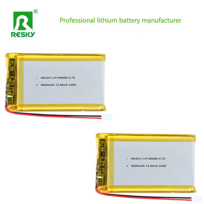 Αγορά Lithium Ion Battery Cell LP105060 3.7V 3500mAh 12.95wh Solar Rechargeable Lip Battery Pack διαδικτυακή κατασκευή