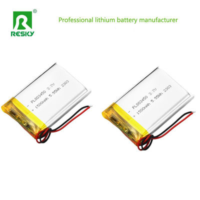 Αγορά Square Lipo Battery Cell 803450 3.7v 1500mAh 5.55wh Solar Rechargeable Lithium Polymer Battery διαδικτυακή κατασκευή