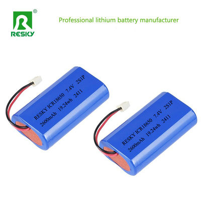 Αγορά Κυψέλη μπαταρίας λιθίου 18650 Li-ion Battery Pack 3.7v 7.4V 2600mAh 19.24wh Power Lithium Batteries διαδικτυακή κατασκευή