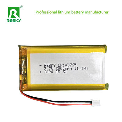 Λιθιοπολυμερές μπαταρία 103765 3.7V 3000mAh 11.1wh Μικρό ψηφιακό προϊόν