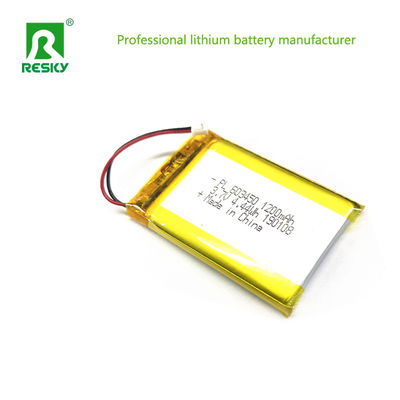 Ηλιακή μπαταρία πολυμερούς λιθίου 603450 3.7v 1200mAh για φορητό GPS