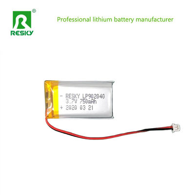 Τσέκα Λιθίου Πολυμερή Ηλιακό Κελί 902040 3.7V 700mAh 750mAh Για φανάρι LED