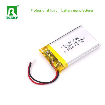 Ηλιακή μπαταρία πολυμερούς λιθίου 703048 1000mAh 3.7V Για καταναλωτικά ηλεκτρονικά