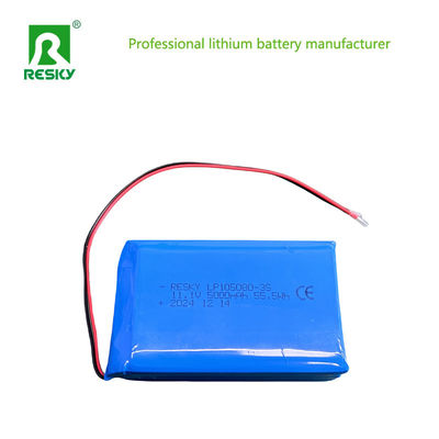 Ηλιακή μπαταρία πολυμερούς Li 105080 3S 11.1V 5000mAh για πλοίο τηλεχειρισμού