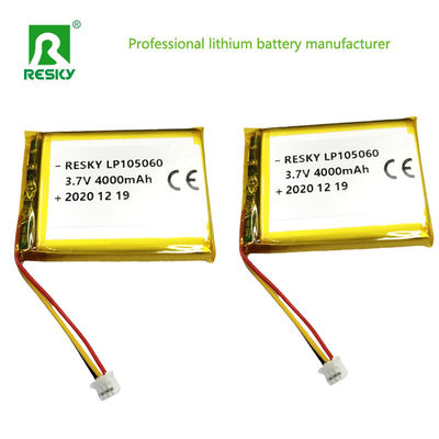 105060 Λιθιοπολυμερές Λίπο μπαταρίες 3.7V 4000mAh Για ηχείο Bluetooth