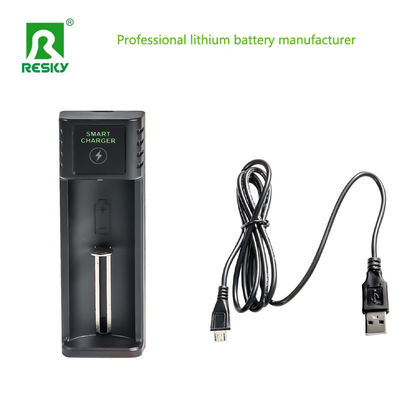 18650 26650 21700 Λιθιοειδής μπαταρία Φορτιστή USB Μία θέση έξυπνη επαναφορτιζόμενη 4.2V