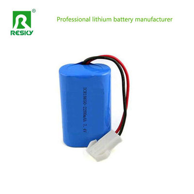 16W μπαταρία ιόντων λιθίου 18650 7.4V 2s1p 2200mAh επαναφορτιζόμενες μπαταρίες λιθίου