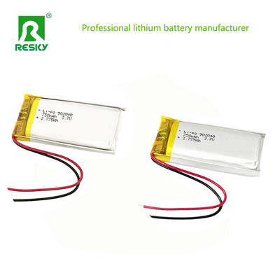 Κυψέλη μπαταρίας λιθίου πολυμερούς 750mAh 3.7V 9x20x40mm
