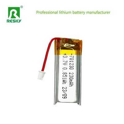 Φορητή 701230 3.7v 230mAh επαναφορτιζόμενη μπαταρία πολυμερούς λιθίου για μικρές ηλεκτρονικές συσκευές