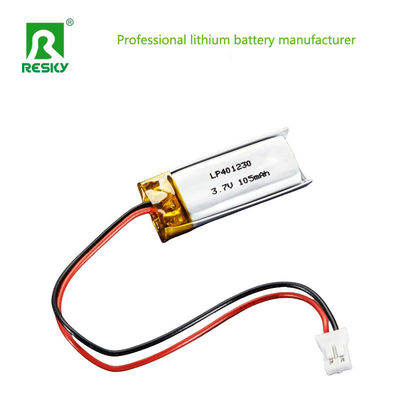 Δύναμη μπαταρία Lipo 401230 3.7v 105mAh επαναφορτιζόμενη μπαταρία πολυμερούς ιόντων λιθίου για έξυπνο ρολόι