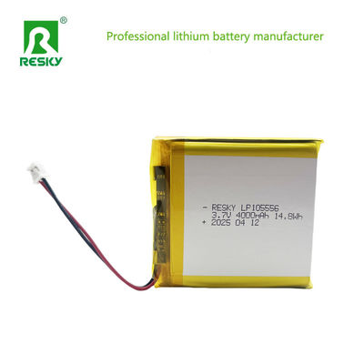 Λιθιοϊονικό κύτταρο 105556 3.7v 4000mAh 14.8wh επαναφορτιζόμενη μπαταρία πολυμερούς ιόντων λιθίου