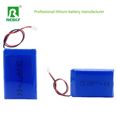 Πακέτο μπαταρίας Power Lithium Polymer 803450 2S 7.4V 1500mAh 11.1wh μπαταρία lipo για συσκευή εντοπισμού
