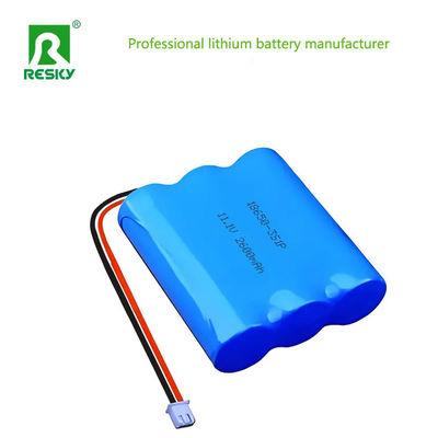 Συσκευή μπαταριών ιόντων λιθίου 11.1V 3s 18650 2600mAh 28.86wh Ανανεώσιμες μπαταρίες για λαμπτήρα LED